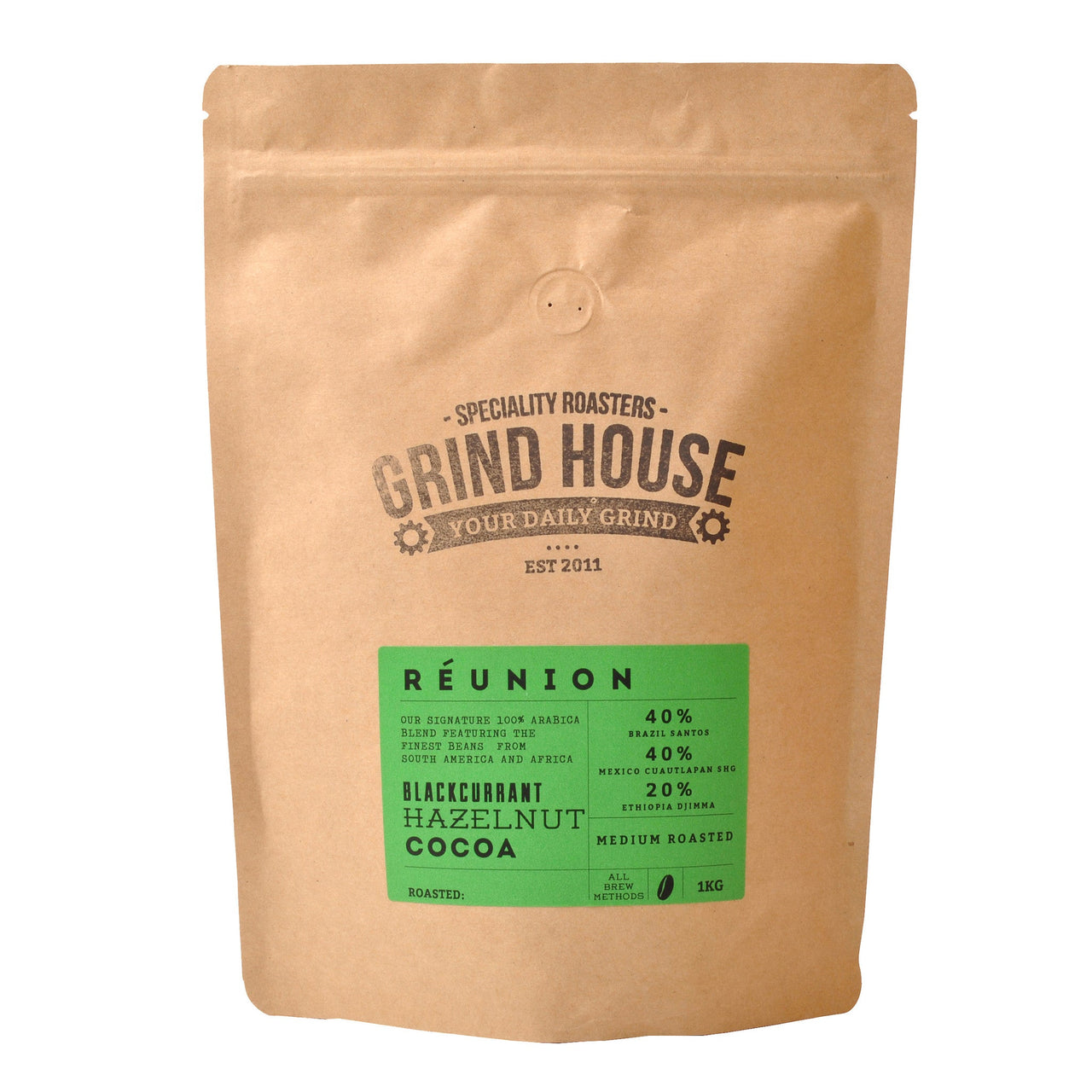 Reunion Signature Blend 1Kg Grindhouse Coffee